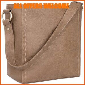 Faux Leather Hobo Bag Shoulder Purse Casual Everyday Use